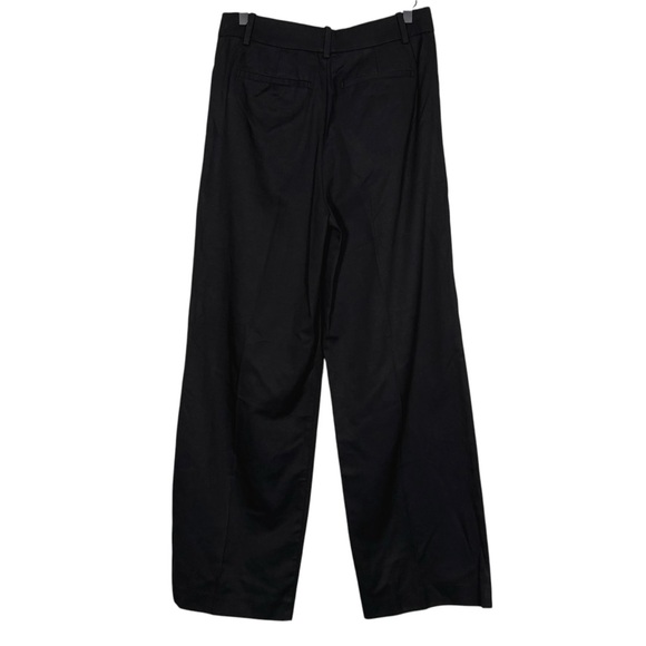 NWT Madewell Size 2 Slouchy Straight Pants in Drapey Twill True Black - Picture 4 of 10